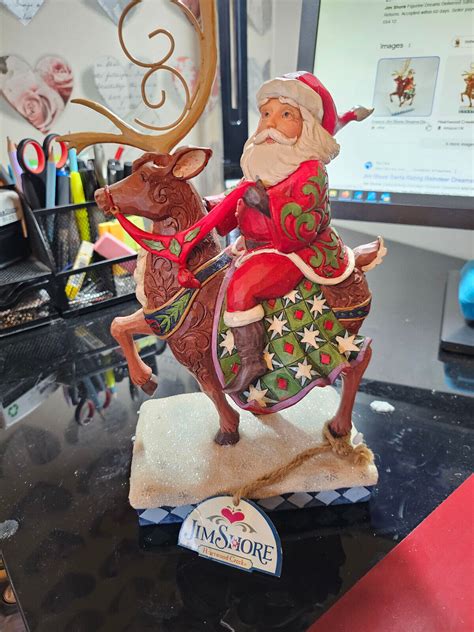 Enesco Jim Shore Dreams Delivered Santa On Reindeer 6001471 Boxed Ebay