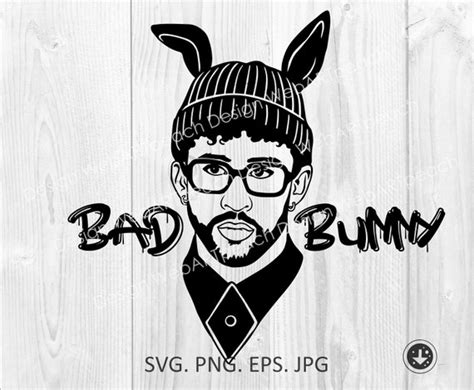 Bad Bunny Svg Filesvgpngepsdxf Art And Collectibles Digital
