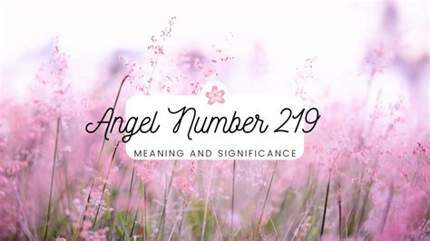 Angel Number 219 Meaning And Significance