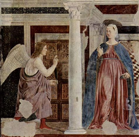 Piero Della Francesca The Annunciation To Mary C 1455 Fresco 329 X