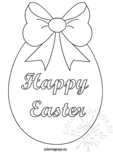 Happy Easter Egg Coloring Pages Sweet And Sunny Spring And Easter