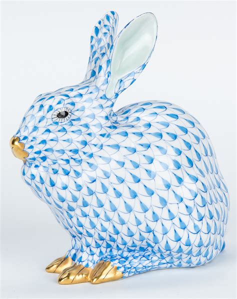 Lot 178 2 Herend Porcelain Rabbit Figurals Case Auctions