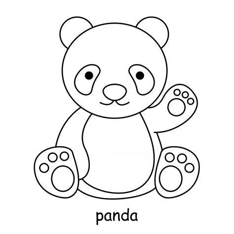 Panda Coloring Page Vector Art Icons And Graphics For Free Download