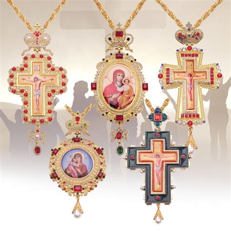 Ortodoxo Cruz Peitoral Colares Coroa Cone Religioso Bizantino