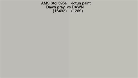 Ams Std 595a Dawn Gray 16492 Vs Jotun Paint Dawn 1269 Side By Side