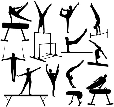 Gymnastics Silhouette Vault Clip Art Gymnastics Png Download 1024