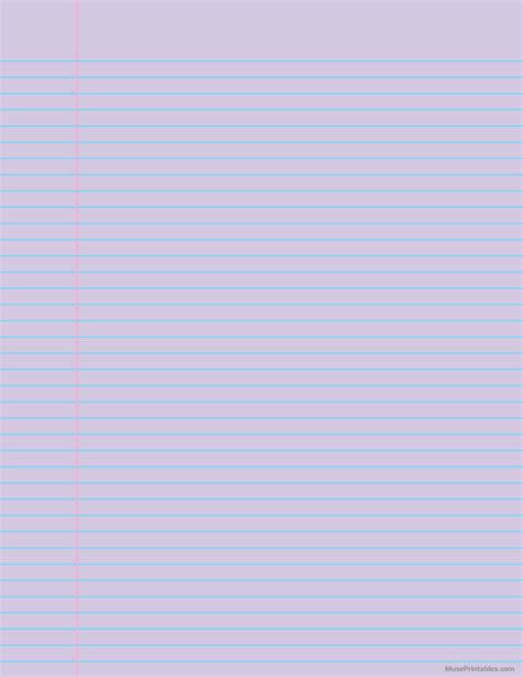 Printable Purple Narrow Ruled Notebook Paper For Letter Paper Free
