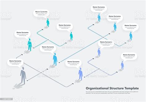 Modern Infographic For Company Organizational Structure Stock