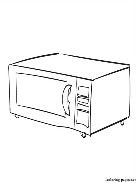 Print coloring page download pdf. Microwave oven coloring page | Coloring pages