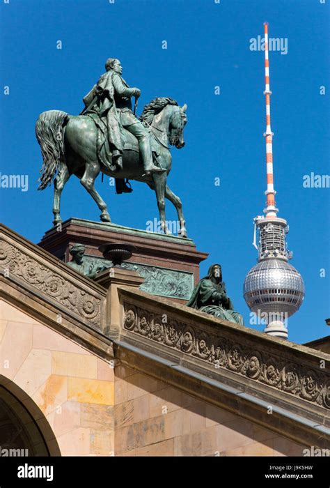 Horse Statue Berlin Rider Equestrian Station Blue Tower Famous