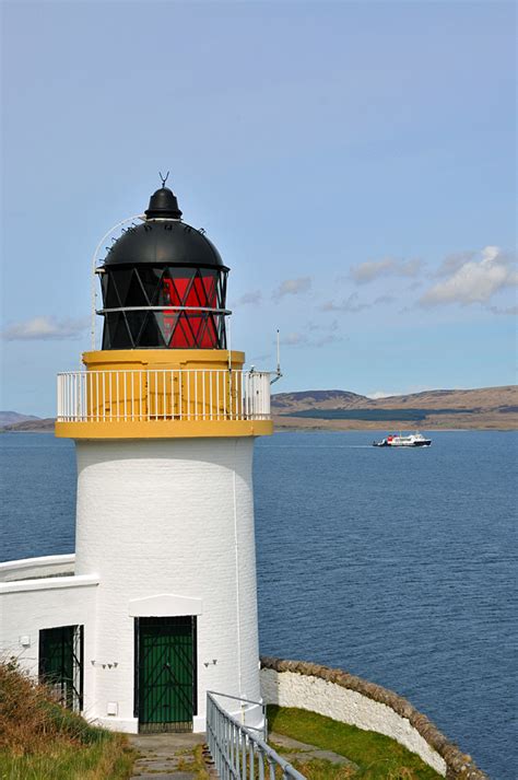 Mcarthurs Head Lighthouse And Passing Ferry Isle Of Islay Islay