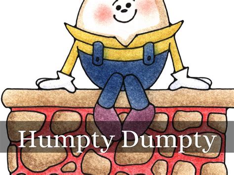 Humpty Dumpty Nursery Rhyme Printable