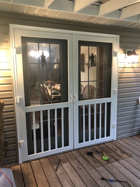 Two Screen Doors For Our French Doors Do It Yourself French Doors