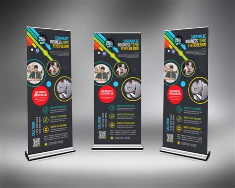 Psd Vibrant Roll Up Banner Template · Graphic Yard Graphic Templates