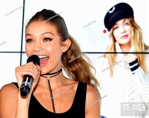 Model Gigi Hadid Pictured At The Bread And Butter Fashion Show At The