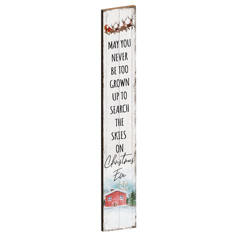 lifesong milestones christmas eve sign white christmas outdoor porch decorations