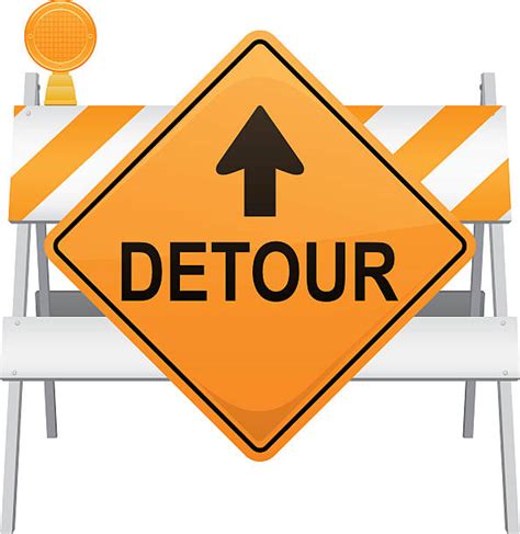 Detour Ahead Illustrations Royalty Free Vector Graphics And Clip Art