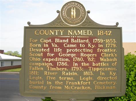 Ballard County Historic Marker Wickliffe Kentucky Jimmy Emerson