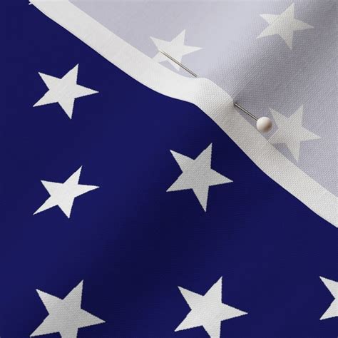 Patriotic American Flag Blue And White Fabric Spoonflower