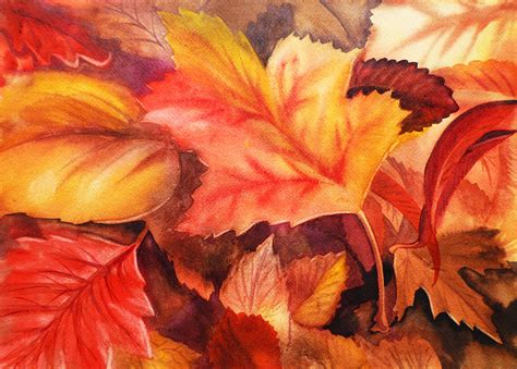 Autumn Leaves Painting By Irina Sztukowski