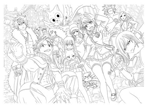 I like to use colored sharpie markers and they glide great on the paper but it can bleed through a little bit to the next page but you can fix that by just sticking a piece of paper behind the page you are coloring. Manga characters - Manga / Anime Adult Coloring Pages