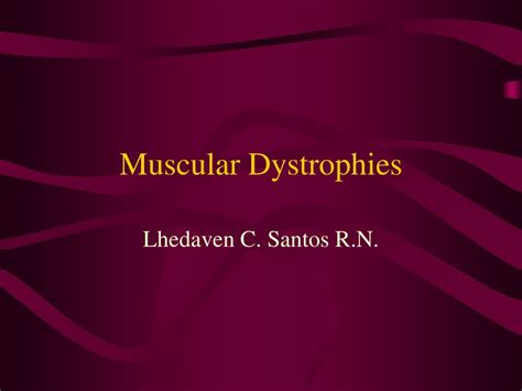 Ppt Muscular Dystrophies Powerpoint Presentation Free Download Id