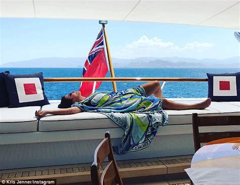 kris jenner 61 covers up that bikini body in a kaftan daily mail online