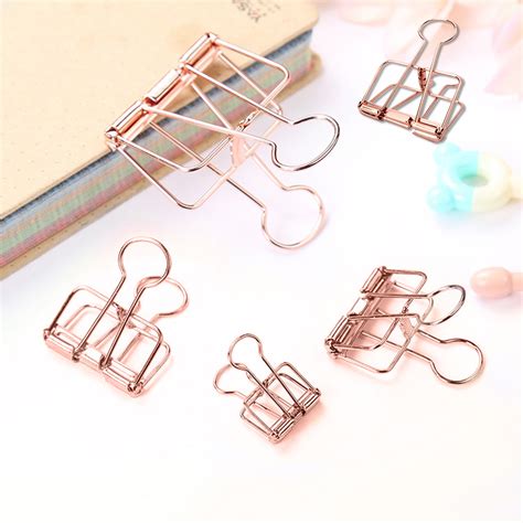 Windfall 5pcs Multifunctional Binder Clips Paper Clamps Assorted
