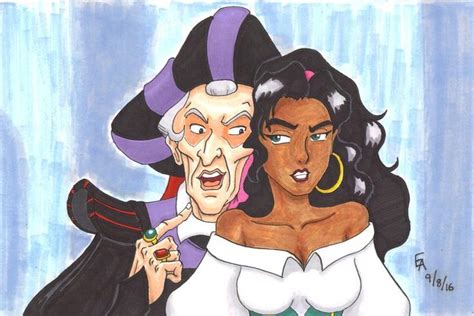 Frollo And Esmeralda By Mayorlight On Deviantart Disney Art Artist