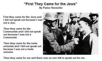 Then they came for the socialists! Gallimaufry: First they came for the Socialists..."from ...