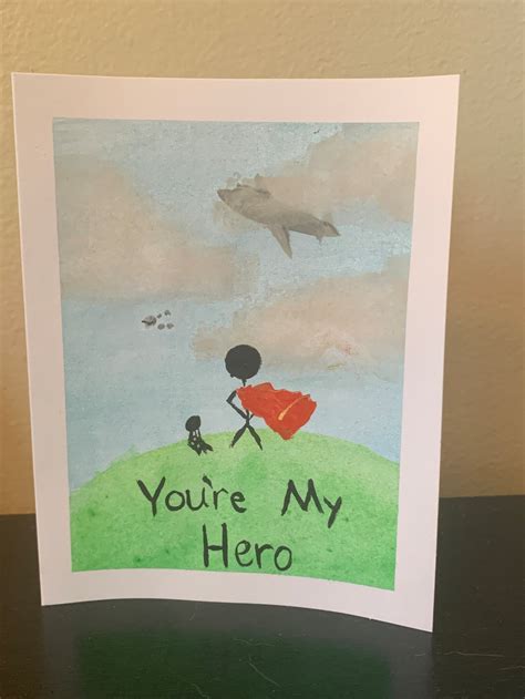Youre My Hero Fathers Day Card Etsy