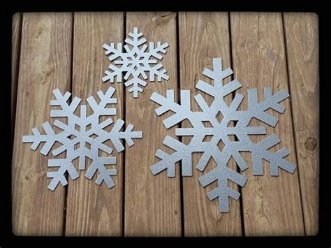 Metal Snowflake Wall Art Set 3 Christmas Snowflake Holiday Decor
