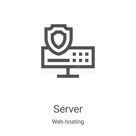 Server Icon Vector From Web Hosting Collection Thin Line Server