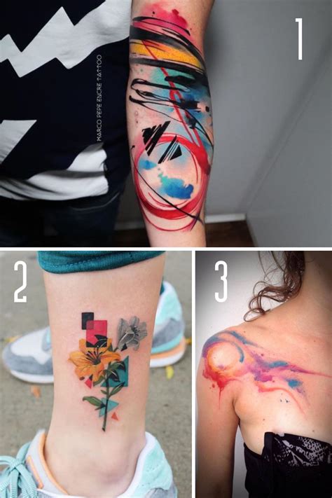 Colorful Unique Abstract Art Tattoo Designs Tattoo Glee