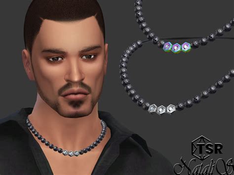 The Sims Resource Mens Hex Beaded Necklace