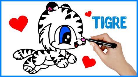 Cómo dibujar un Tigre Dibujo de Tigre para niños paso a paso YouTube
