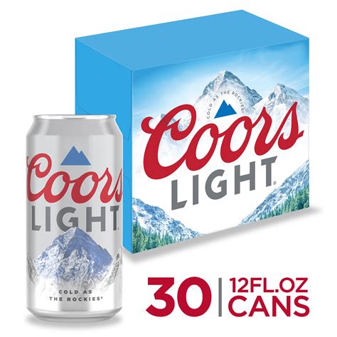 Coors Light Lager Beer 30 Pack 12 Fl Oz Cans