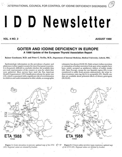 Goiter And Iodine Deficiency In Europe IGN