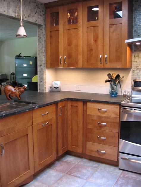 Hampton bay white shaker kitchen cabinets. 19 best honey cherry cabinet - floor comparisons images on ...