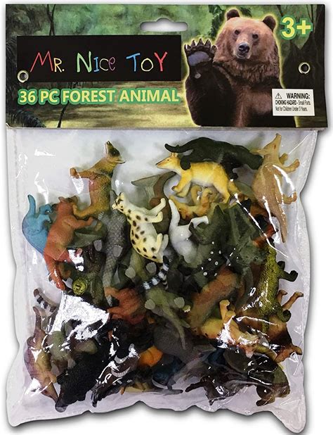 Mr Nice Toy 36 Piece Forest Animal Set Assortment 15 To 3 Figures