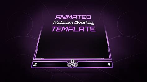 Animated Webcam Overlay Template Twitch Pink Webcam Frame Animated