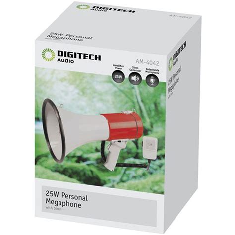 Compact Megaphone Pa With Siren 25w Rms The Warehouse