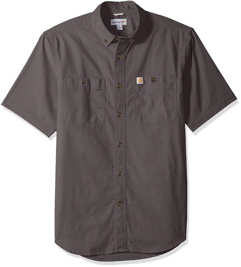 Carhartt Cotton Rugged Flex Rigby Short Sleeve Work Shirt In Gray For