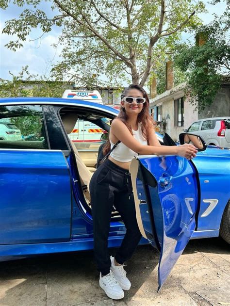 Anushka Sen Turns Heads Posing With Her Sports Car