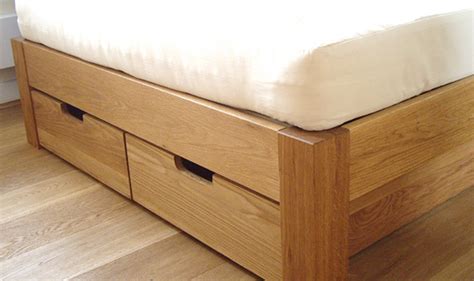 Made To Measure Underbed Drawers Storage For An Oak Bed