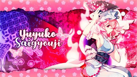 Pink Hair Saigyouji Yuyuko Touhou Butterfly Shapes Kimono Cherry