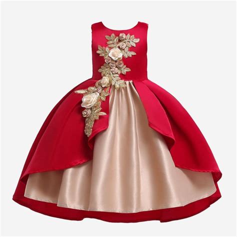 Lzh® 2021 Girls Fashion Floral Decoration Ruffled Sleeveless Party