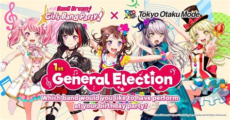 Announcing The Results Of The Vote Bang Dream Girls Band Party 1st General Election Tokyo