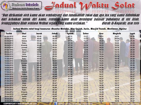 Jadual waktu solat perak 2016 zohor asar maghrib bagi zon kawasan ipoh, taiping, kuala kangsar, teluk intan, kampar. Jadual waktu solat #1 | PERSATUAN RAKAN INTELEK