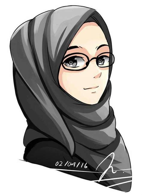 Beautiful Hijab Girl Cartoon Picture Diseño De Camisa